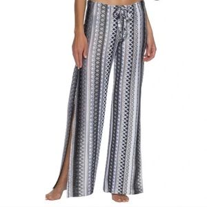 Becca by Rebecca Virtue Pierside Striped Sheer Crochet Beach Pants